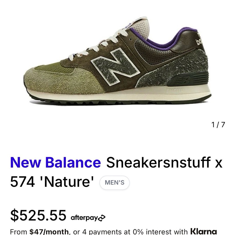 SNS x New Balance 574 Nature Size 10 (998, 2002R, 990, 9060, 575)